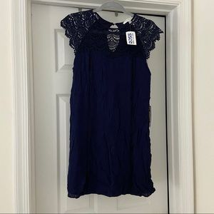 Navy blue lace dress